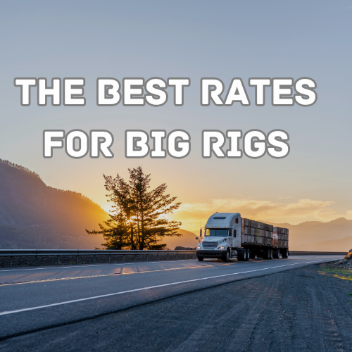 Big Rig being driven on a lonely road during sunrise